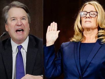 Kavanaugh y Ford, durante sus testimonios en el Congreso. En vídeo, '#METOO, ¿qué ha cambiado en estos dos años?'