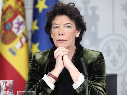 La ministra portavoz, y de Educación y Formación Profesional en funciones, Isabel Celaá. En vídeo, sus polémicas declaraciones sobre la educación concertada.