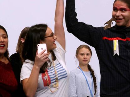 Greta Thunberg, hoy en la COP 25 en Madrid. En vídeo, declaraciones de la activista sueca.