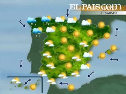 Este jueves la jornada ha venido marcada por la entrada de un sistema frontal desde el Atlántico que ha ido cubriendo los cielos de todo el tercio norte peninsular.