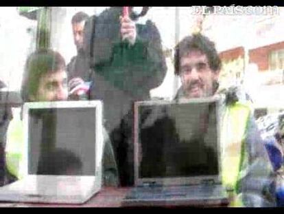 Manifestación a favor del P2P