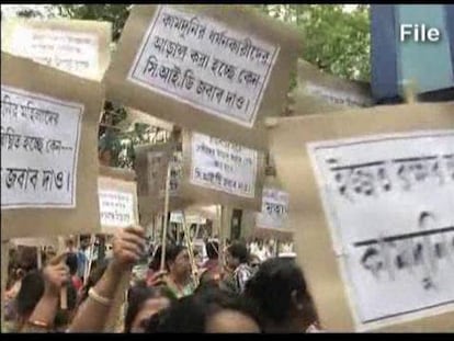 Protestas en India por la violación de cuatro niñas.