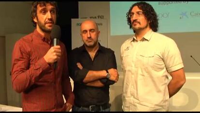 C. Caneiro, F. Belzunce e I. Manzanas, del equipo de Vocento.