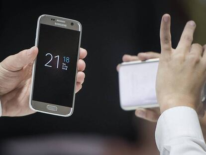 Presentación del Samsung Galaxy S7 en el MWC de Barcelona.