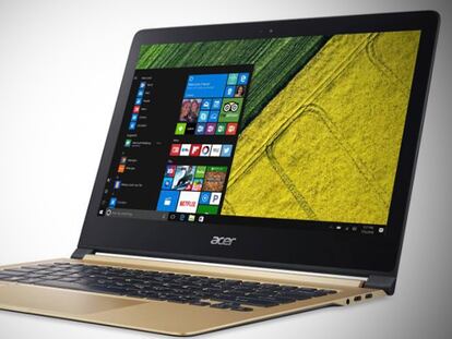 Vista frontal del Acer Swift 7.