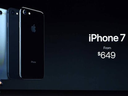 Presentación del iPhone 7 en el evento de Apple . En la imagen, Phil Schiller.