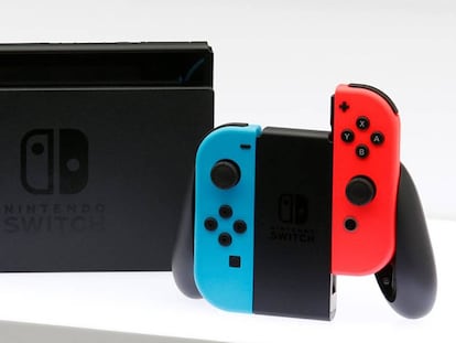 La nueva consola de Nintendo Switch, presentada este viernes en Japón.