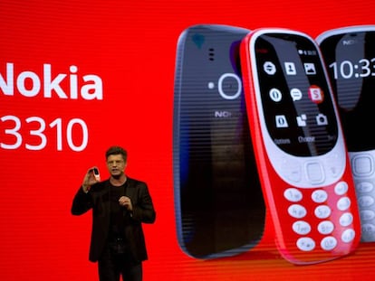 Presentación del Nokia 3310 en el Mobile World Congress de Barcelona.