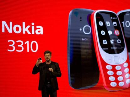 Presentación del Nokia 3310 en el Mobile World Congress de Barcelona.