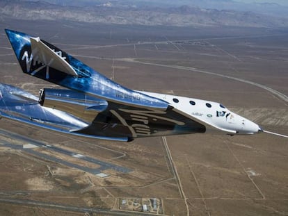 El 'VSS Unity' en vuelo.