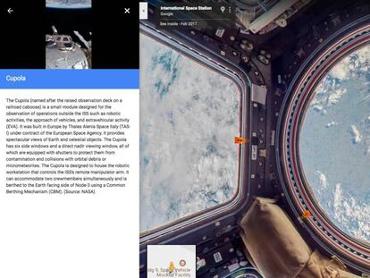 Captura estática de la fotografía en 360º del módulo de la cúpula de observación. Imagen: Google Street View.