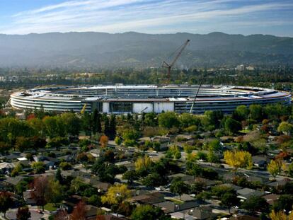 Vista aérea del nuevo Apple Park.