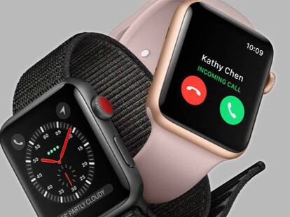 Apple Watch Series 3, con la nueva correa de velcro y en rosa dorado con neopreno a juego.