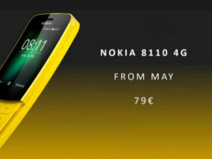 Nuevo Nokia 8110, con pantalla deslizante.