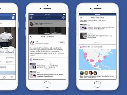 Facebook combate las noticias falsas en Estados Unidos con información sobre sus autores