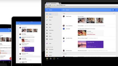 Imagen de Inbox en tres dispositivos. Vídeo corporativo de Inbox, uno de los servicios que desaparece.