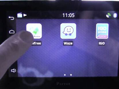 Waze en un GPS basado en Android.