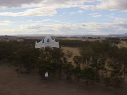 Primeras pruebas con los drones de reparto de Google.