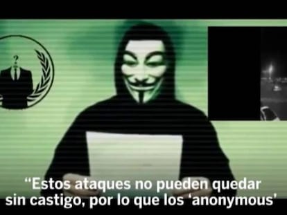 El vídeo en el qual Anonymus declara la guerra a l'EI.