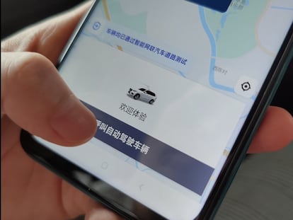 A bordo del Uber chino sin conductor