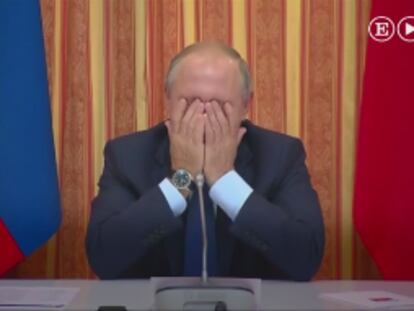 El ataque de risa de Putin tras la ocurrencia de uno de sus ministros