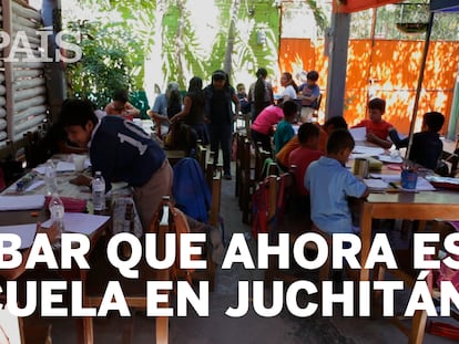 Soluciones a la destrucción del sismo en México: el bar es ahora una escuela