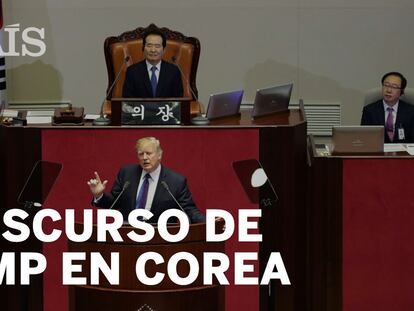 Trump promociona su club de golf ante el Parlamento de Corea del Sur