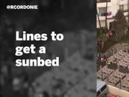 Video | At peak vacation time in Spain, the race is on for a sun lounger