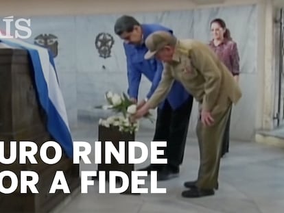 Nicolás Maduro y Raúl Castro, en la tumba de Fidel Castro.