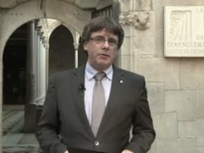 Missatge institucional de Carles Puigdemont.