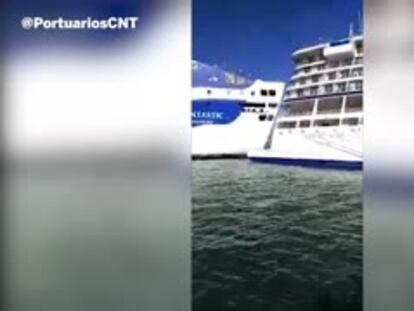 Imágenes del momento de la colisión.