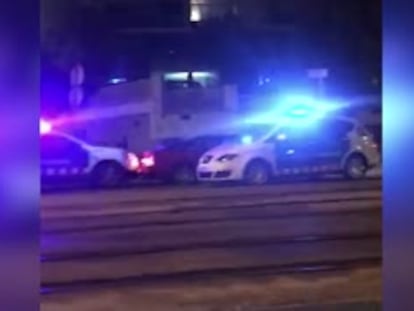 Els Mossos intercepten el conductor a Esplugues.