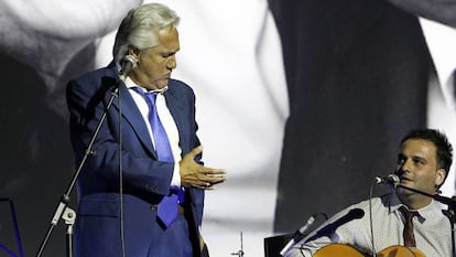 El cantante Antonio Cortés 'Chiquetete', durante la presentación del disco 'La magia de una voz', el 1 de octubre de 2015 en Madrid.