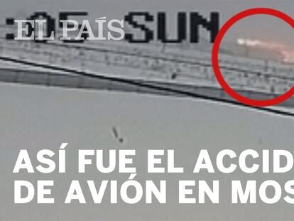 Accidente de un avión ruso