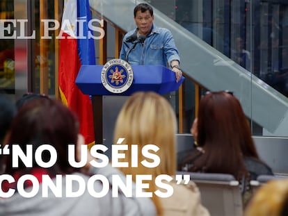 Duterte desaconseja el uso de preservativos por “no ser placenteros”