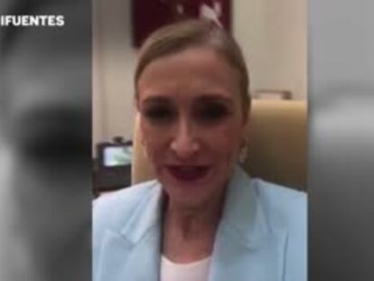 Vídeo que Cifuentes difundió aoche negando las acusaciones.