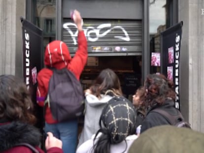 Resumen de las protestas en Barcelona durante la huelga del Día de la Mujer.