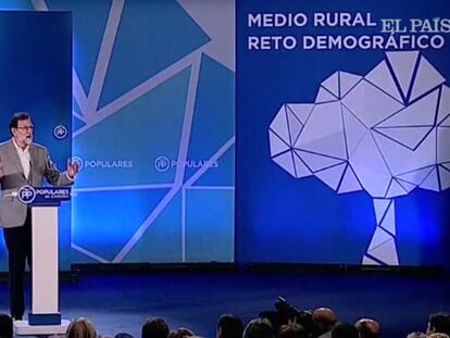 Mariano Rajoy interviene en la convención sobre el reto demográfico celebrada en Zamora.