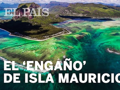 Así se crea la ilusión de una cascada submarina en Isla Mauricio