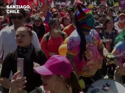 Manifestantes tomam as ruas do Chile.