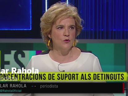 Intervenció de Pilar Rahola al magazín de tarda 'Tot es mou'.