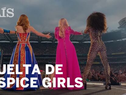 Las Spice Girls durante su concierto en Dublín el 24 de mayo. En vídeo, los mejores momentos de la gira.