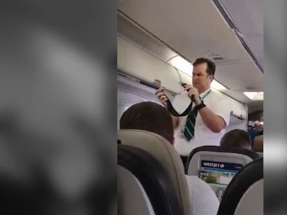 VÍDEO | A maneira divertida de um comissário de bordo dar instruções de segurança