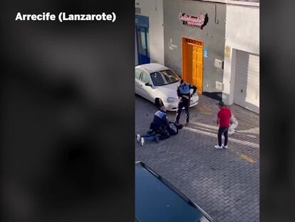 Polémica por la actuación violenta de dos policías locales durante una detención en Lanzarote