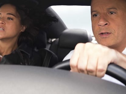 Michelle Rodriguez e Vin Diesel, em ‘Velozes & Furiosos 9’. No vídeo, o trailer do filme.
