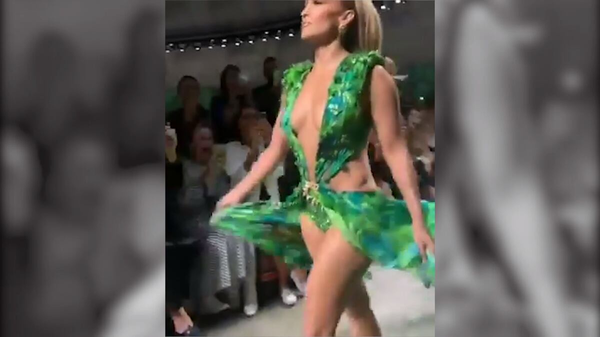 Versace Jennifer Lopez Vestido Blanco Jennifer Lopez Rompe