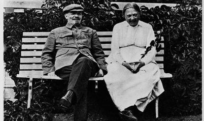 Lenin con su esposa en este último enclave.