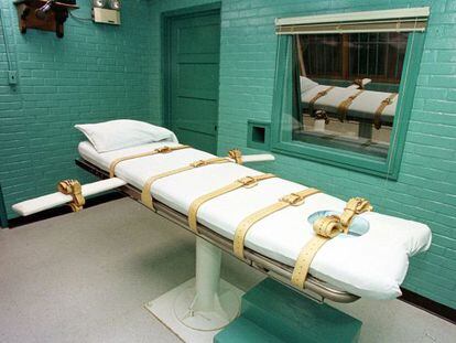 Cámara de la muerte en la prisión de Huntsville, Texas.