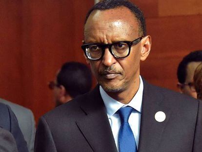 El presidente ruand&eacute;s Paul Kagame, durante la asamblea de la Uni&oacute;n Africana en Addis Abeba. 