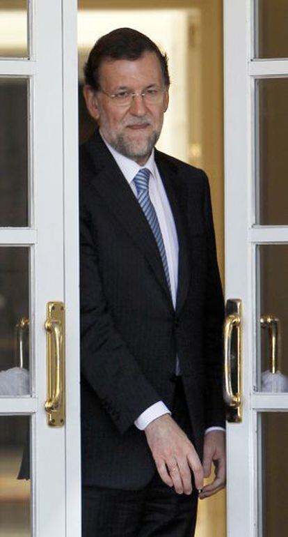 Mariano Rajoy, hoy, en La Moncloa.